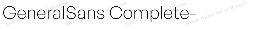 GeneralSans Complete字体转换